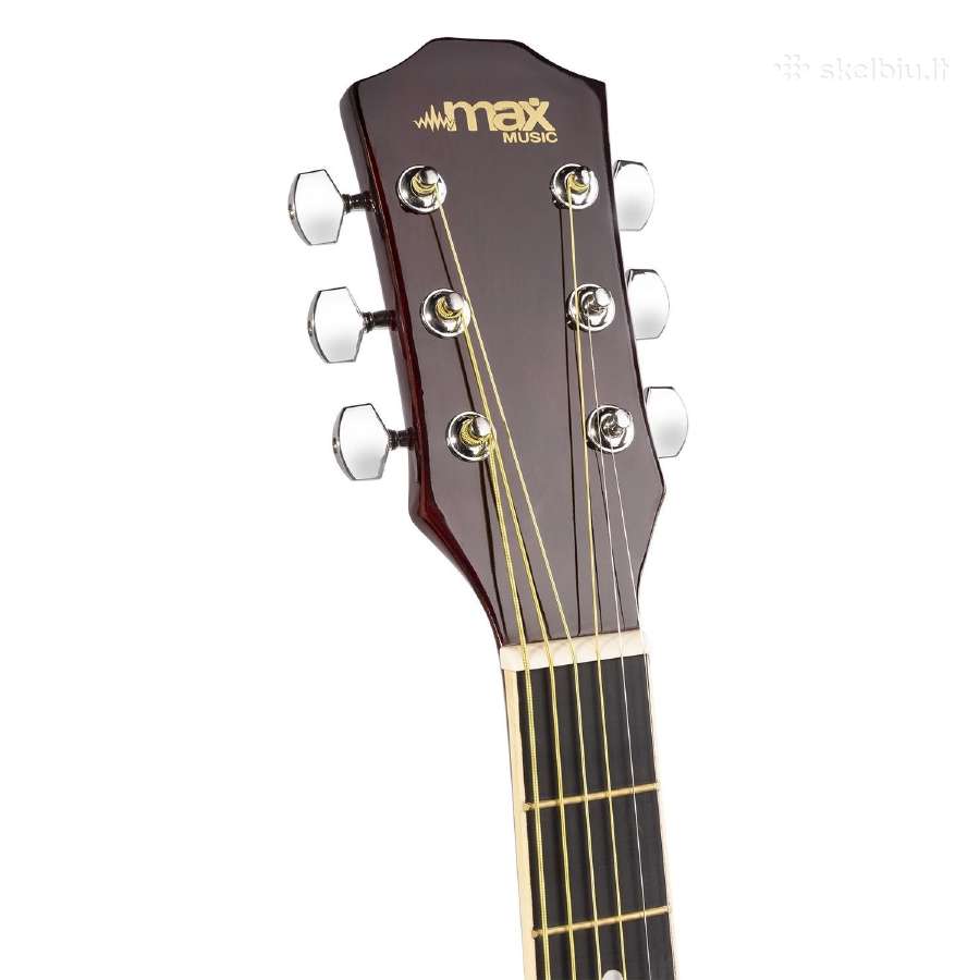 Max Solojam akustinė gitara sunburst - rinkinys - nuotraukos Nr. 8