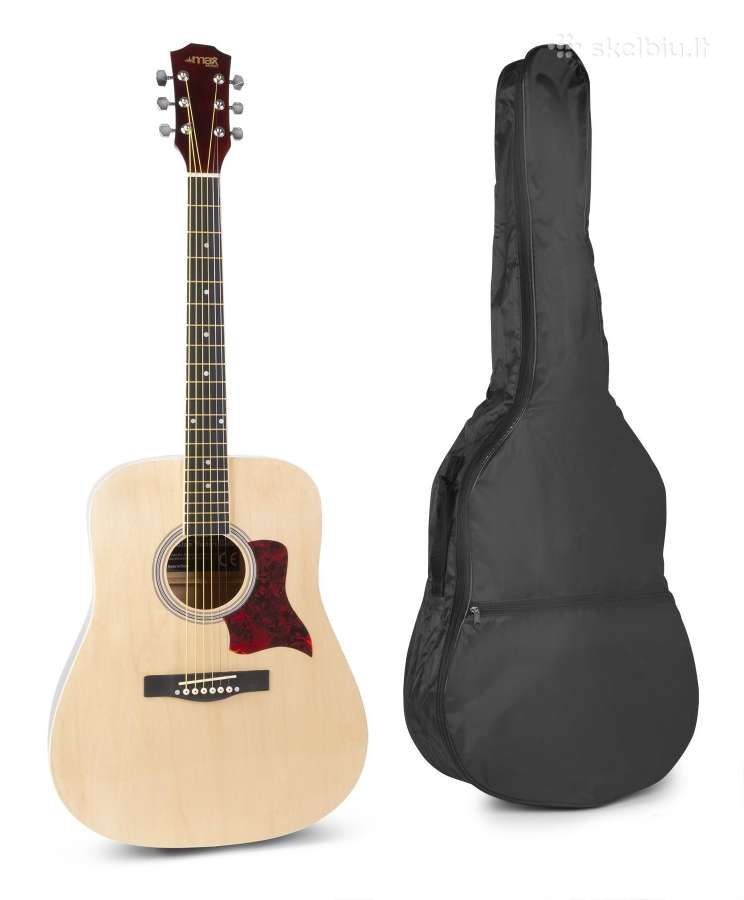 Max Solojam akustinė gitara naturalaus medžio