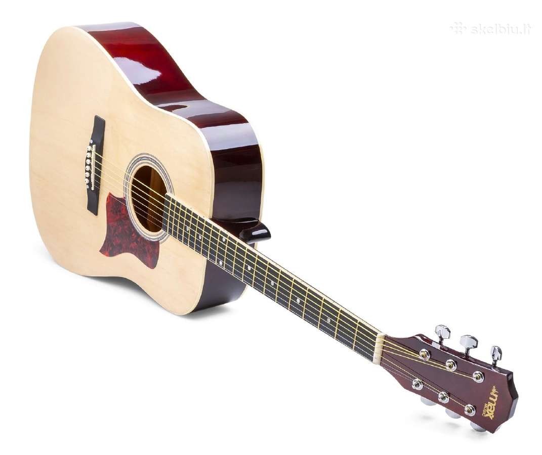 Max Solojam akustinė gitara naturalaus medžio - nuotraukos Nr. 4
