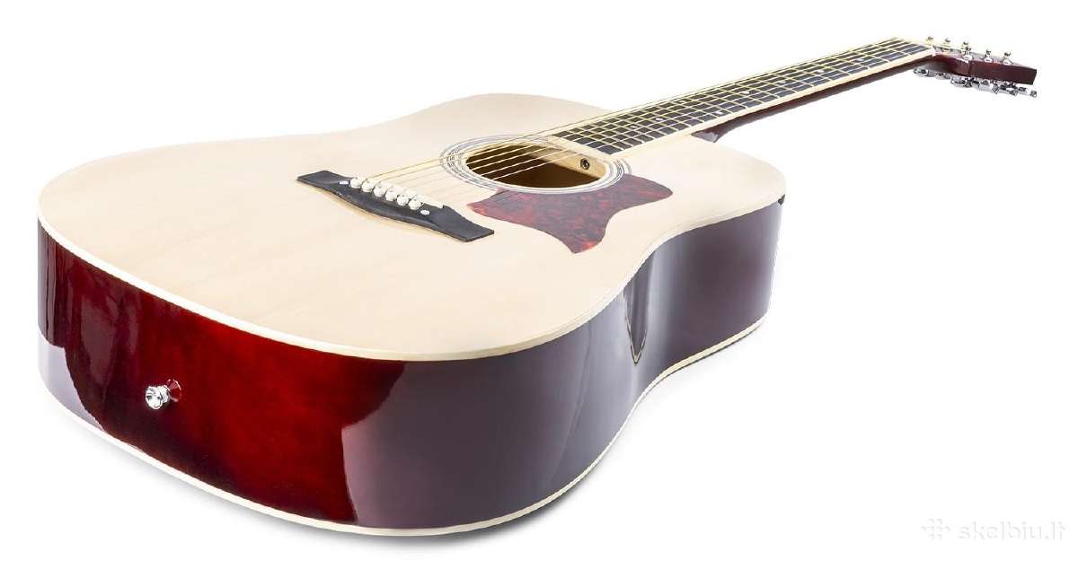 Max Solojam akustinė gitara naturalaus medžio - nuotraukos Nr. 5