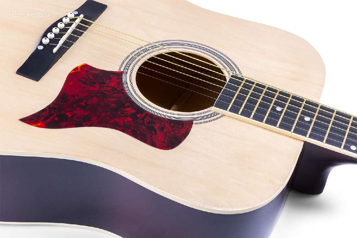 Max Solojam akustinė gitara naturalaus medžio - nuotraukos Nr. 6