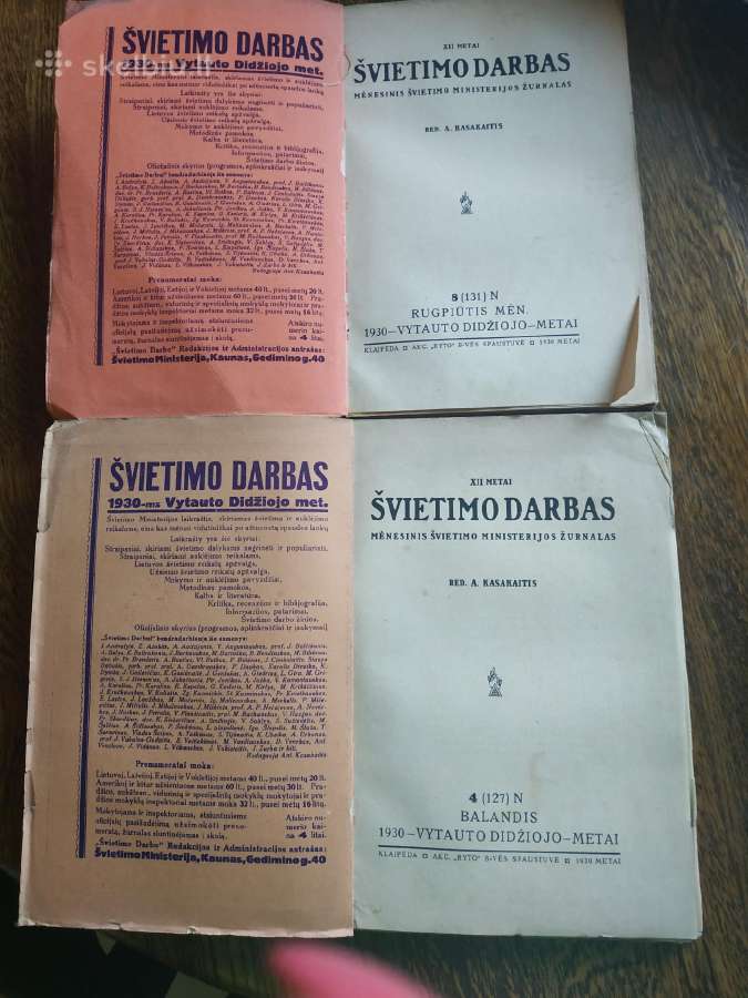 1930 m. Švietimo ministerijos žurnalas - nuotraukos Nr. 2