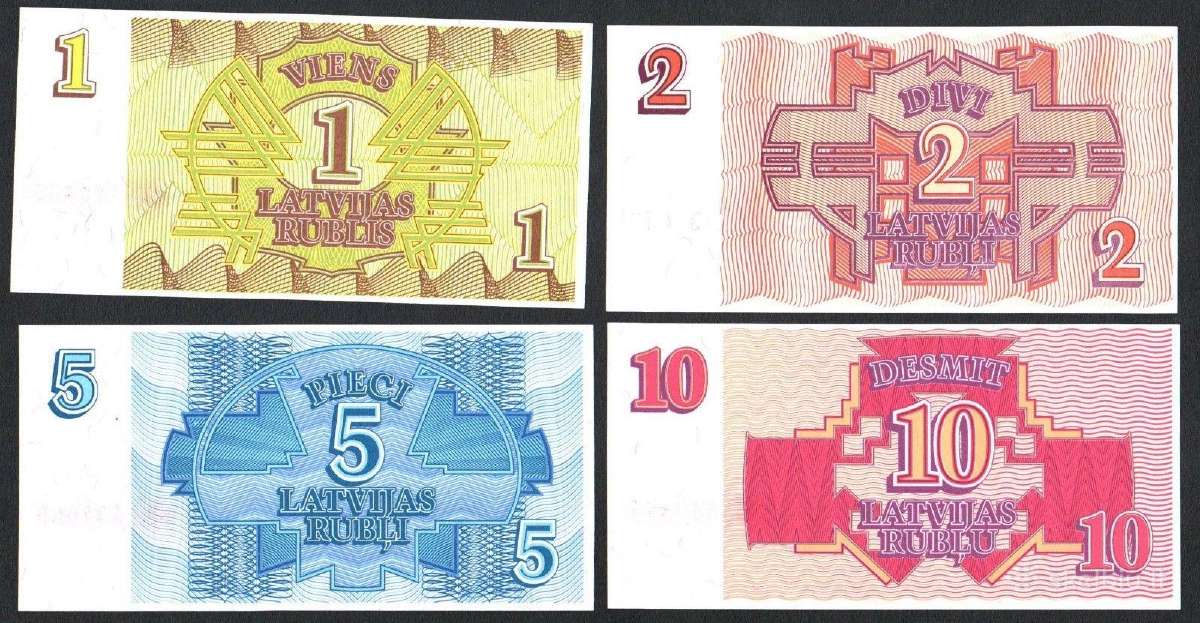 Latvija 1, 2, 5, 10 rublių 1992 - nuotraukos Nr. 2
