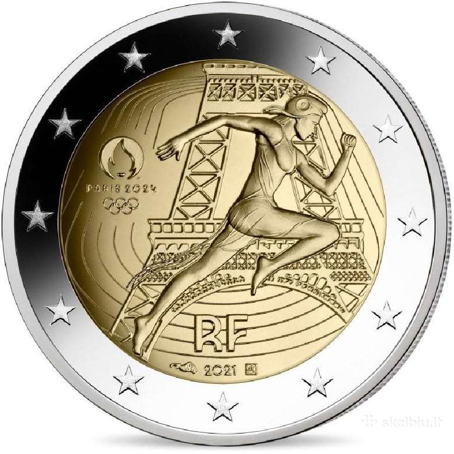 2 eurų Prancūzijos Unc proginės monetos - nuotraukos Nr. 5