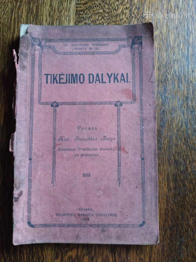 1913 m.knyga Tikėjimo dalykai
