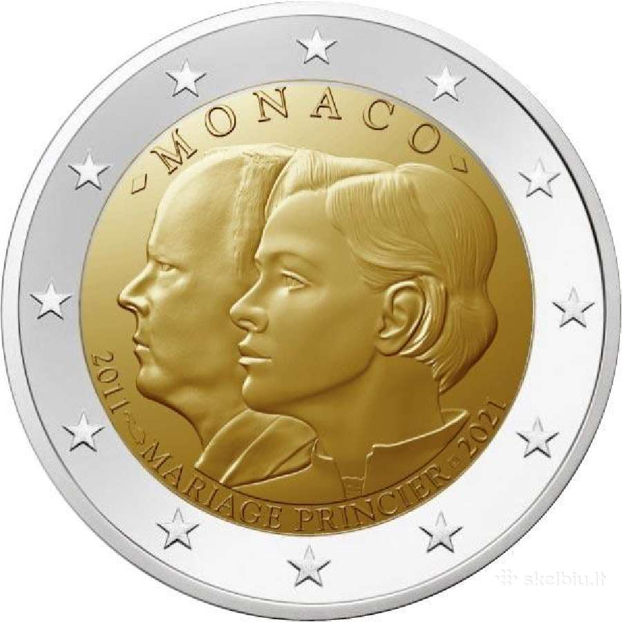 2 eurų Monako Unc proginės monetos - nuotraukos Nr. 2