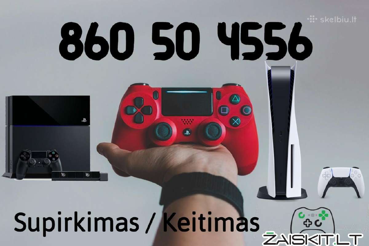 Ps5, Ps4, Xbox priedų žaidimų supirkimas keitimas