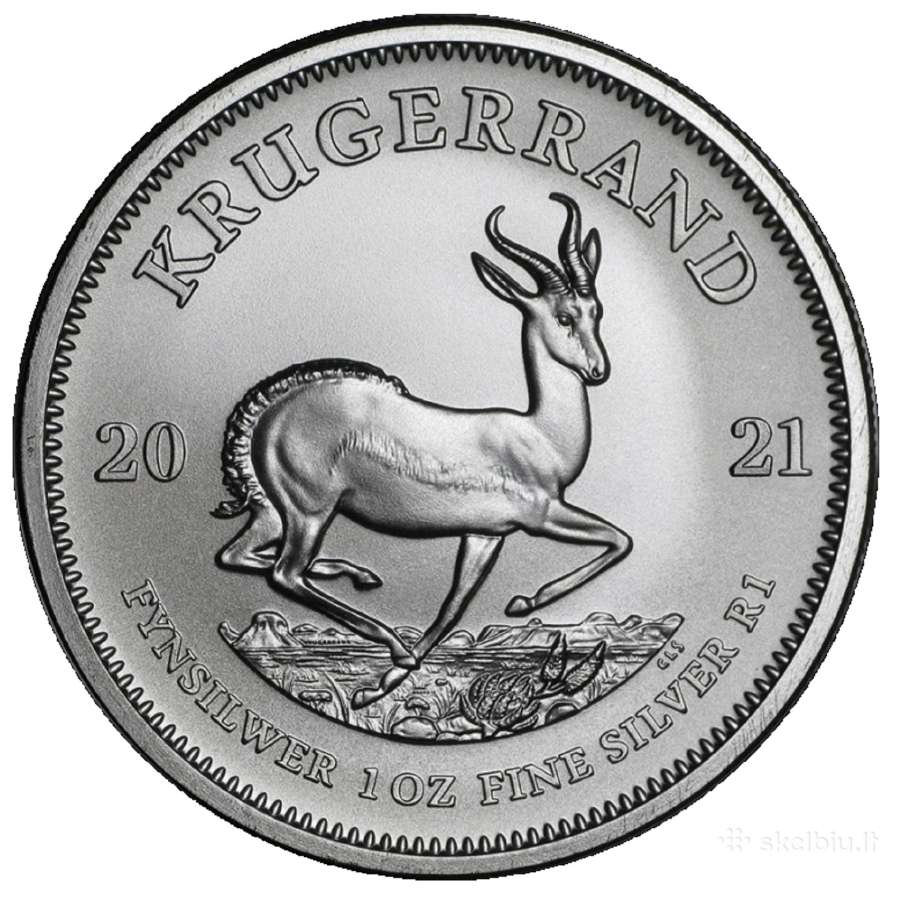 1 oz sidabrine moneta Krugerrand 2021 Par