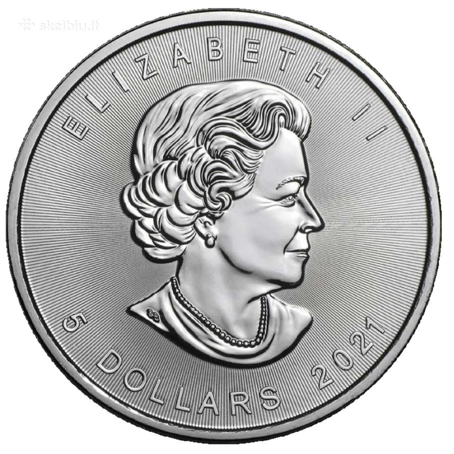 1 oz sidabrinė moneta Klevo lapas, Kanada 2021 - nuotraukos Nr. 2