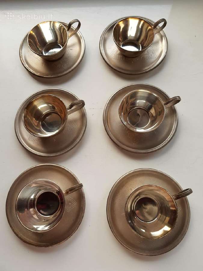Sidabruoti melchioro puodeliai, rusiški - nuotraukos Nr. 5
