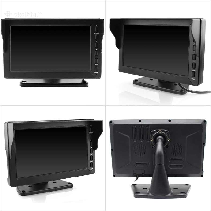 LCD monitorius 8 colių ir dvi galinio vaizdo kamer - nuotraukos Nr. 3