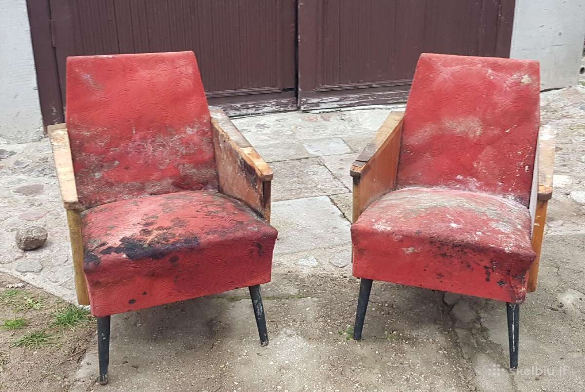 Mid-century stiliaus foteliai