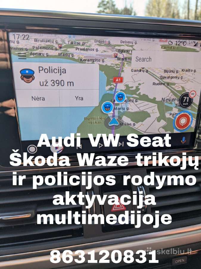 Audi Usa-eu VW Seat Skoda Waze Carplay App Connect - nuotraukos Nr. 16