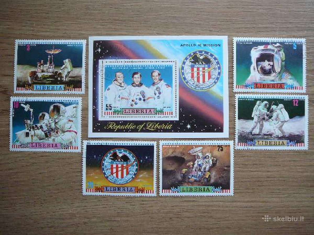 Kosmosas Apollo16 Liberija antsp. lib753a