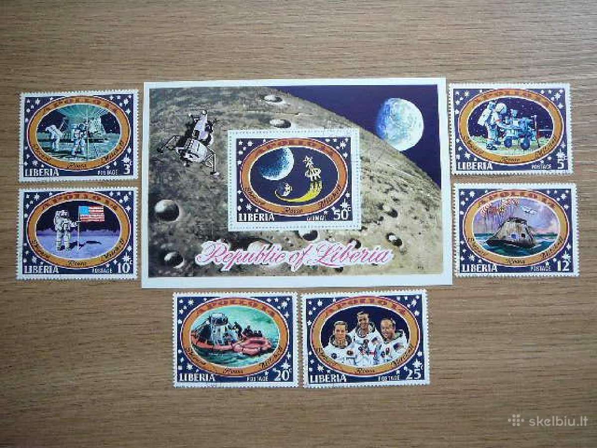 Kosmosas Apollo14 Liberija antsp. lib755a