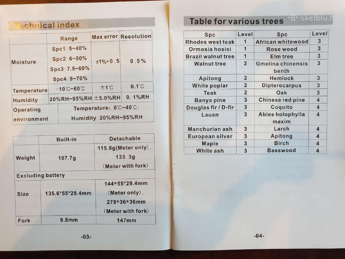 Skaitmeninis medienos drėgmės matuoklis G620 - nuotraukos Nr. 9