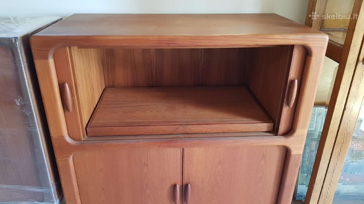 Vintažinė mid century tikmedžio masyvo spintelė - nuotraukos Nr. 27