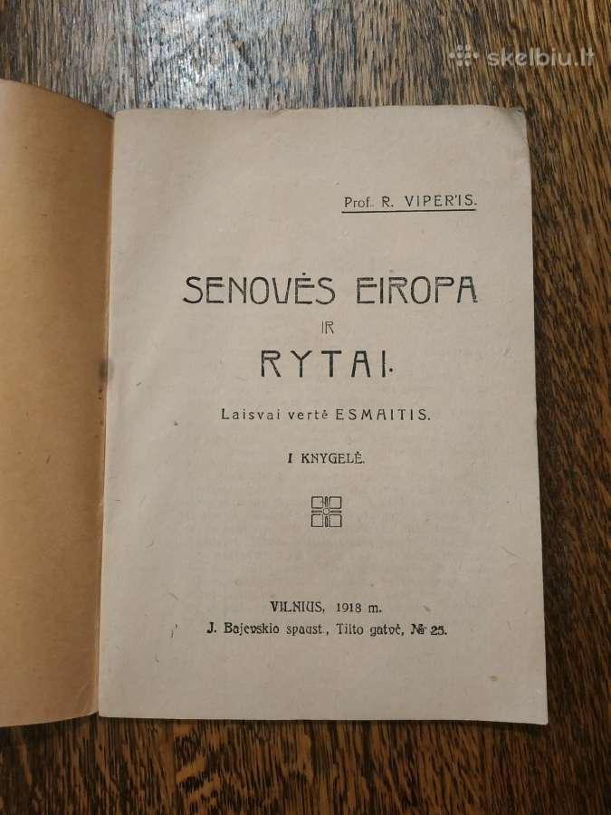 1918 m. knyga "Senovės Eiropa ir rytai" - nuotraukos Nr. 2