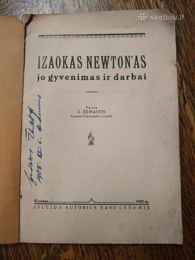 1927 m.knyga Izaokas Niutonas jo gyvenimas ir darb - nuotraukos Nr. 2