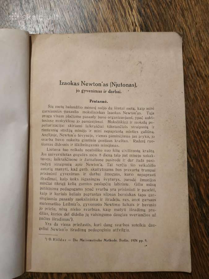 1927 m.knyga Izaokas Niutonas jo gyvenimas ir darb - nuotraukos Nr. 4