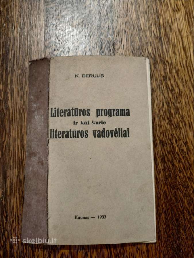 1933 m.literaturos programa