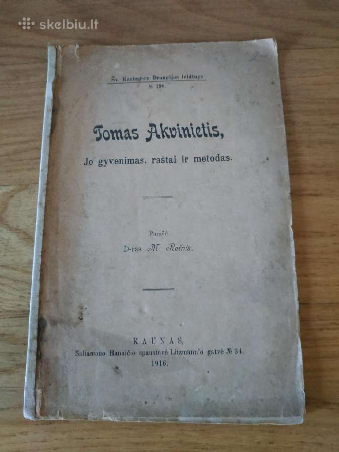 1916 m. Tomas Akvinietis jo gyvenimas, raštai