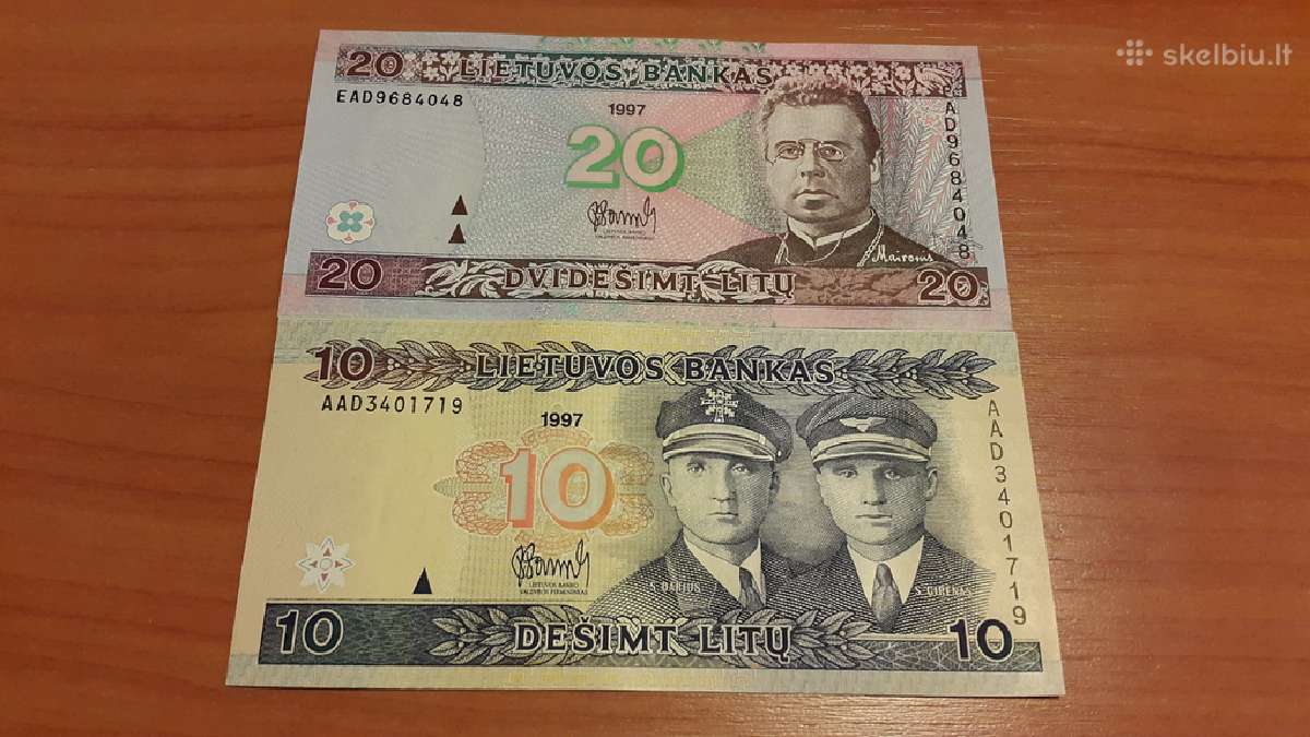 1997 m.10 ir 20 lt Unc