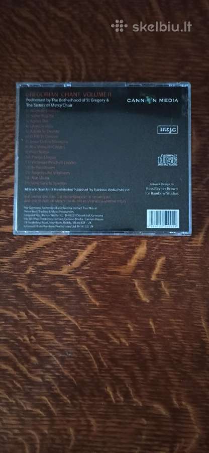 Parduodu CD Gregorian Chant volume II - nuotraukos Nr. 2