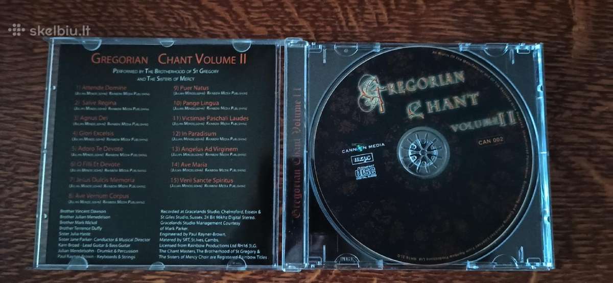 Parduodu CD Gregorian Chant volume II - nuotraukos Nr. 3