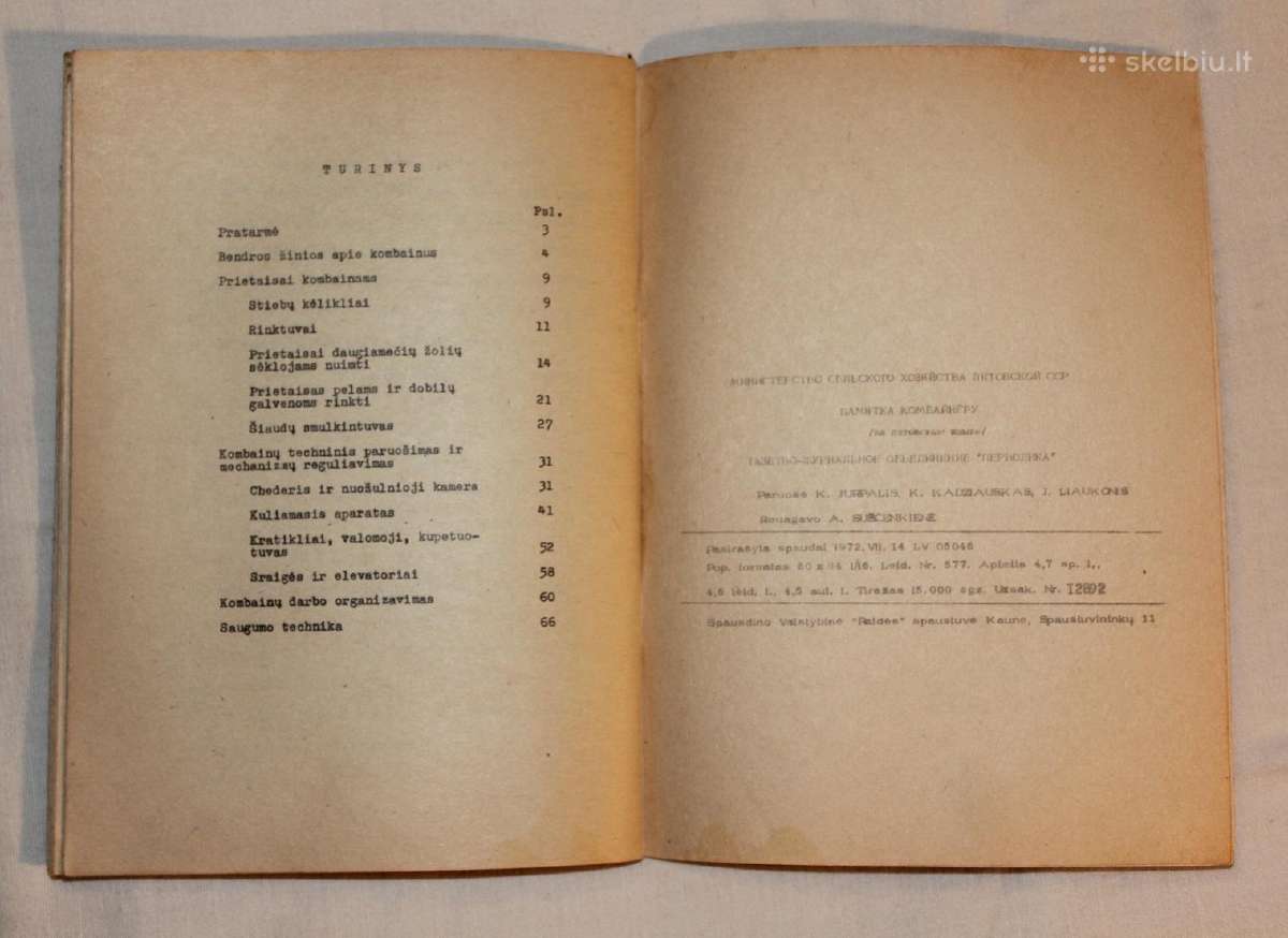 Kas žinotina kombainininkui knyga 1972 m. - nuotraukos Nr. 7