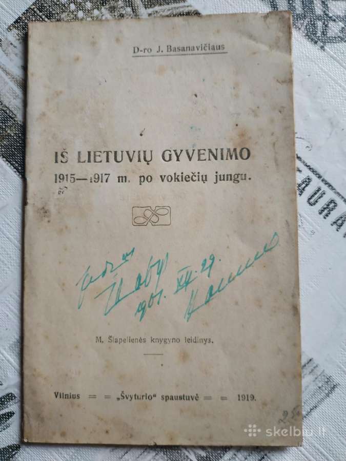 1910 m. J. Basanavičiaus knyga Iš lietuvių gyvenim