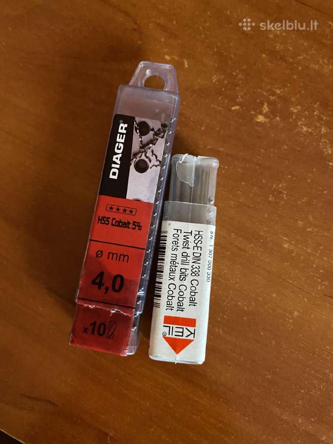 Grąžtai 3,3 ir 4,0 mm