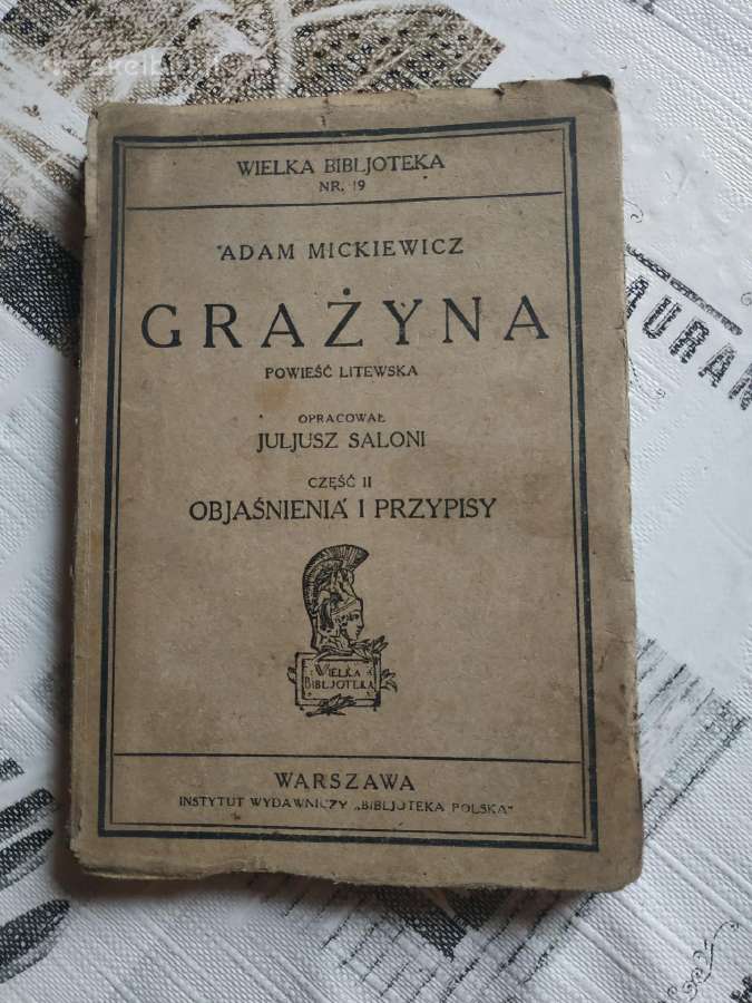 1908 m. knyga Adomo Mickevičiaus "Gražyna"