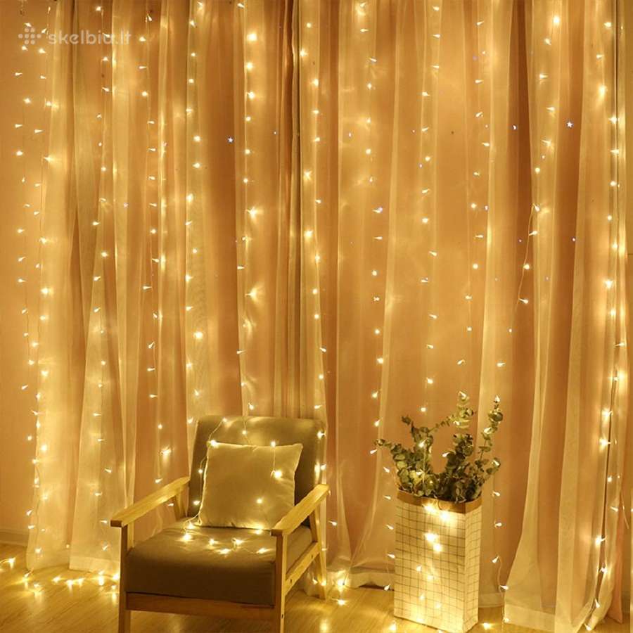 LED girlianda - užuolaida / 3x 3m / 300 LED - nuotraukos Nr. 6