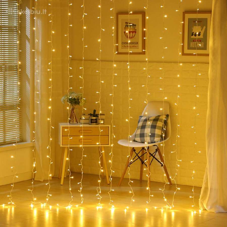 LED girlianda - užuolaida / 3x 3m / 300 LED - nuotraukos Nr. 7