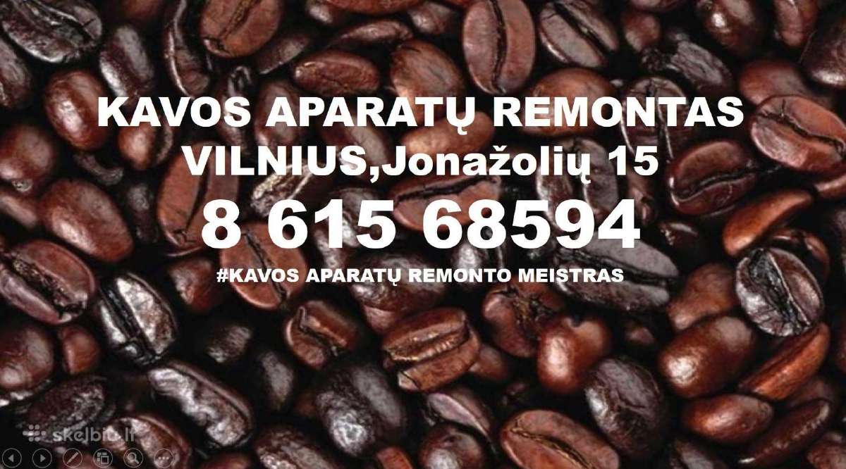 Kavos aparatų remontas Vilniuje po 18val.