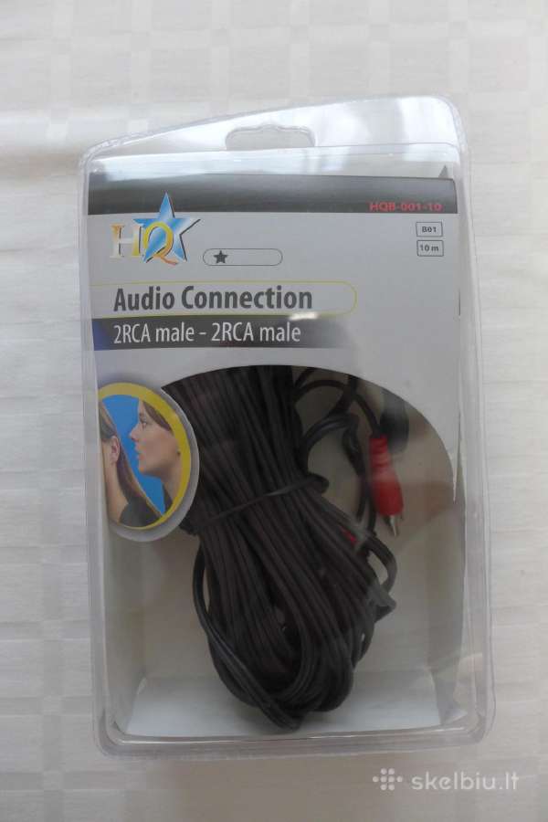 Naujas Hq 2rca - 2rca 10 m ilgio laidas