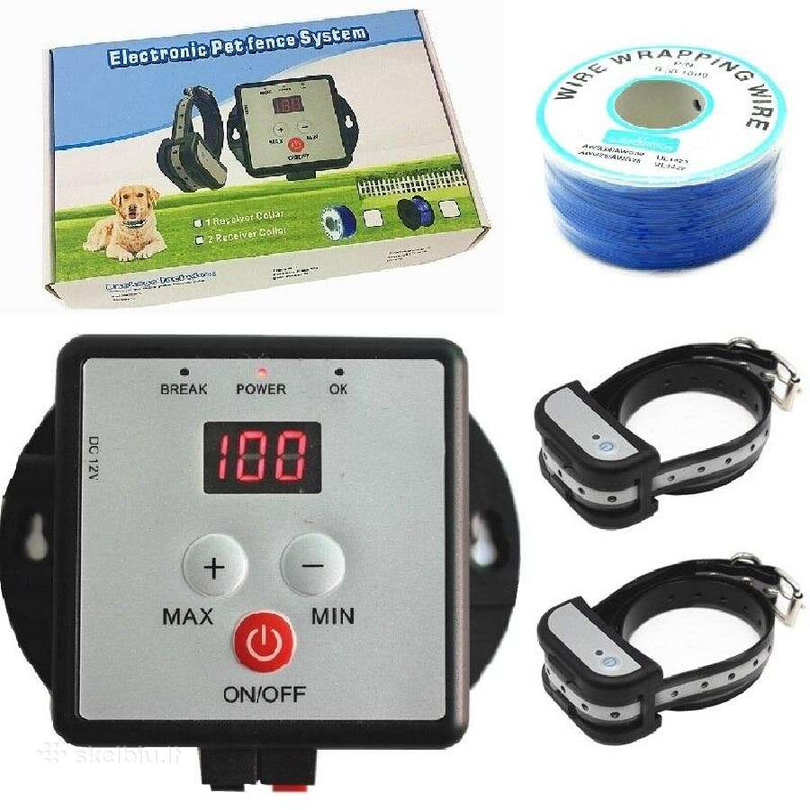 Nematoma Vielinė Elektrinė Tvora Dviems Šunims