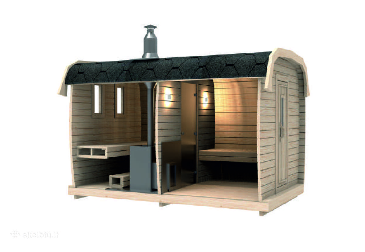 Kvadratinė sauna pirtis 3m - nuotraukos Nr. 2
