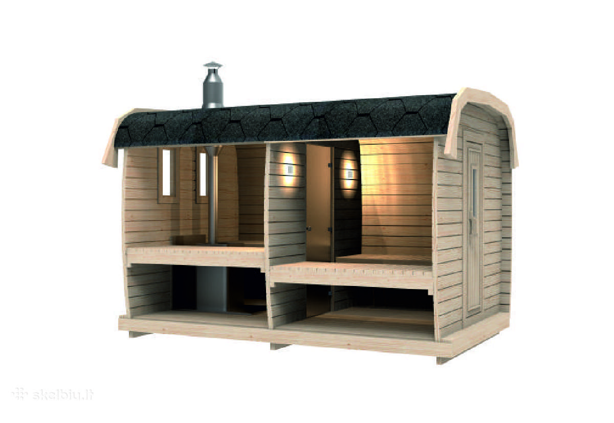 Kvadratinė sauna pirtis 3m - nuotraukos Nr. 4