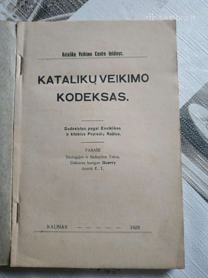 1928 m. Katalikų veikimo kodeksas - nuotraukos Nr. 2