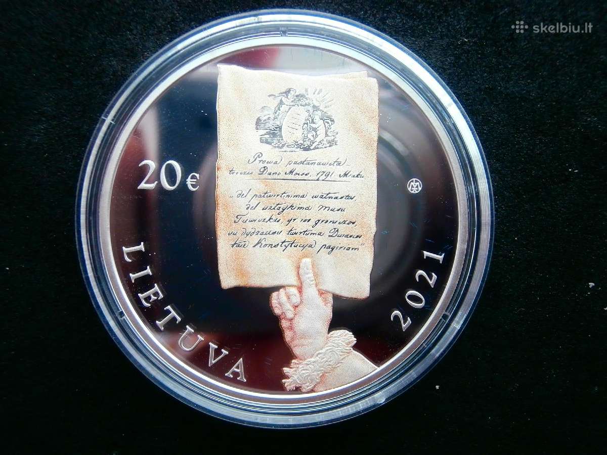 20 € Moneta skirta Abiejų Tautų Konstitucijai - nuotraukos Nr. 3
