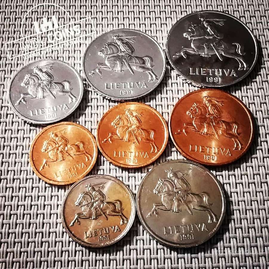 1991 metų rinkinys (be 5 litų) - Unc - nuotraukos Nr. 2