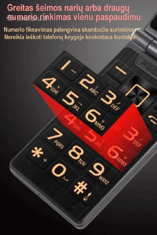 Telefonas Yeemi atverčiamas, su laikrodžiu - nuotraukos Nr. 19