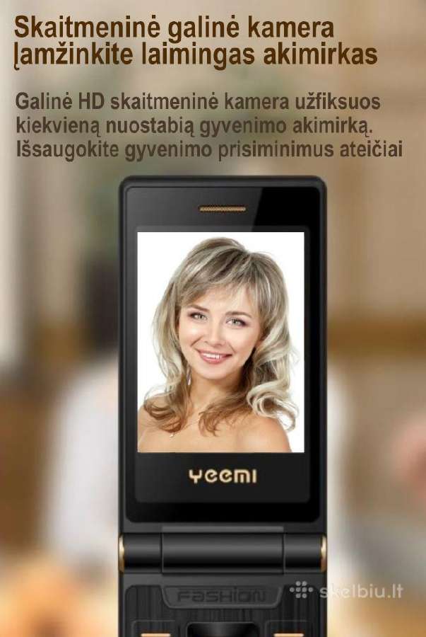 Telefonas Yeemi atverčiamas, su laikrodžiu - nuotraukos Nr. 22