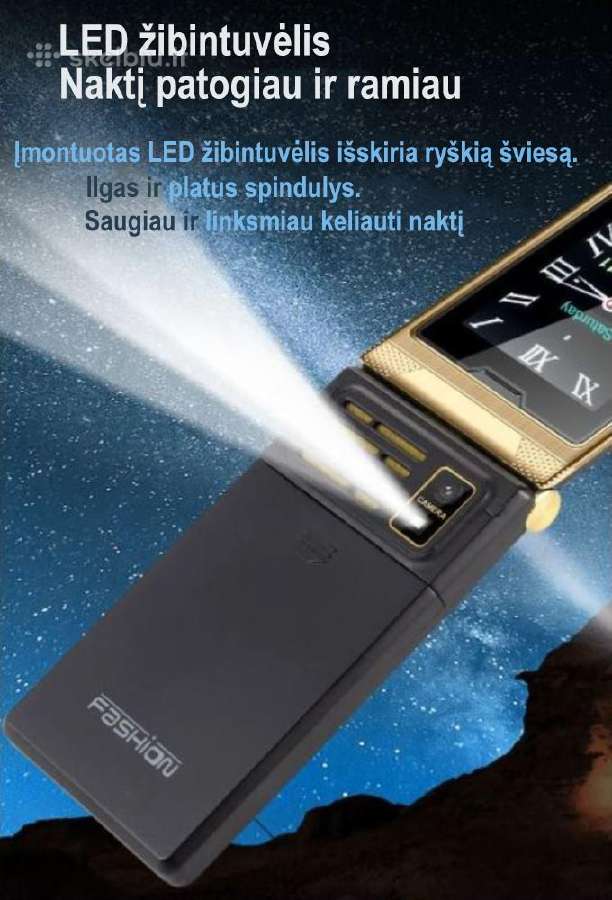 Telefonas Yeemi atverčiamas, su laikrodžiu - nuotraukos Nr. 23