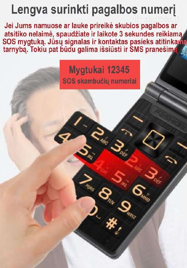 Telefonas Yeemi atverčiamas, su laikrodžiu - nuotraukos Nr. 25