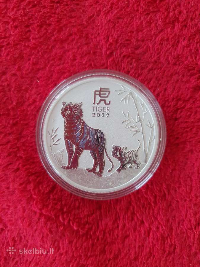 Sidabrinės Tigro (Tiger) metų -2022 -monetos