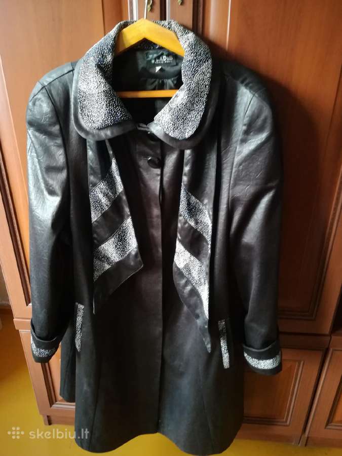 Elegantiškas demisezoninis paltas Plus size - nuotraukos Nr. 2