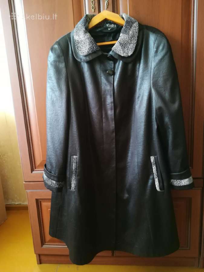 Elegantiškas demisezoninis paltas Plus size - nuotraukos Nr. 3